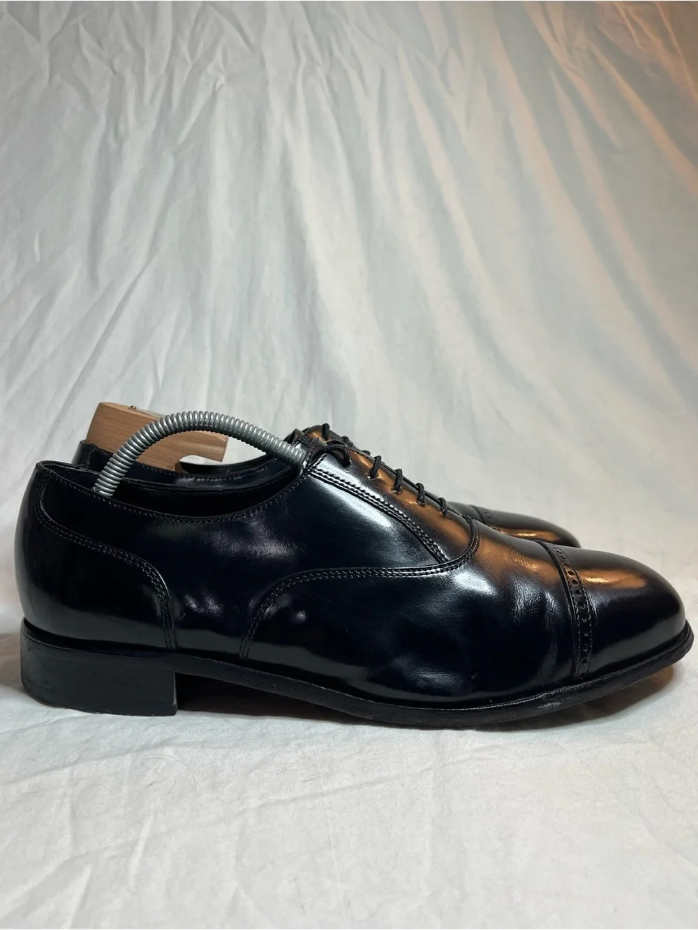 Florsheim 17067-01 Men’s Size 10D Black Cap Toe Oxford Dress Shoes Leather